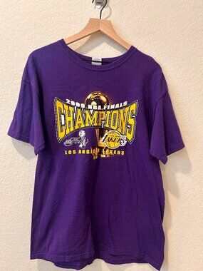 Los Angeles Lakers 2009 NBA Championship Shirt Purple Size Large